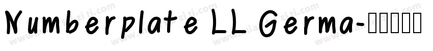 Numberplate LL Germa字体转换